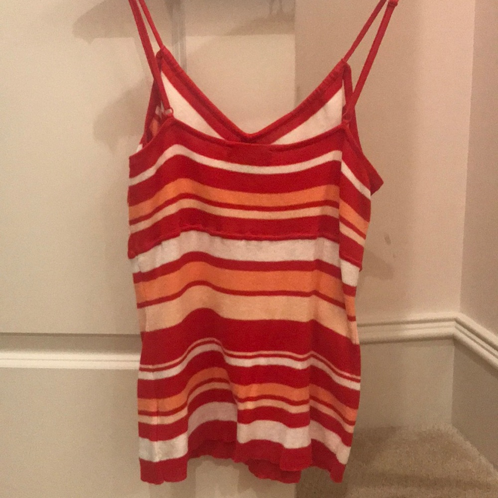 bebe cami cotton knit sweater stripe top Medium - Picture 4 of 12